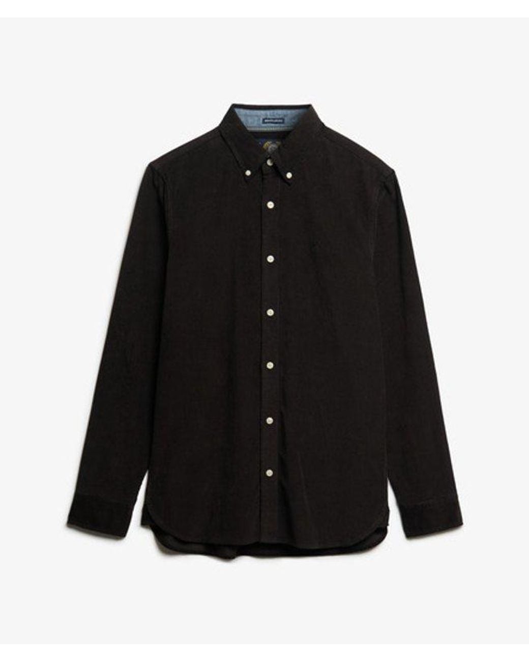 Superdry Classic Needle Cord Overhemd in het Black voor heren