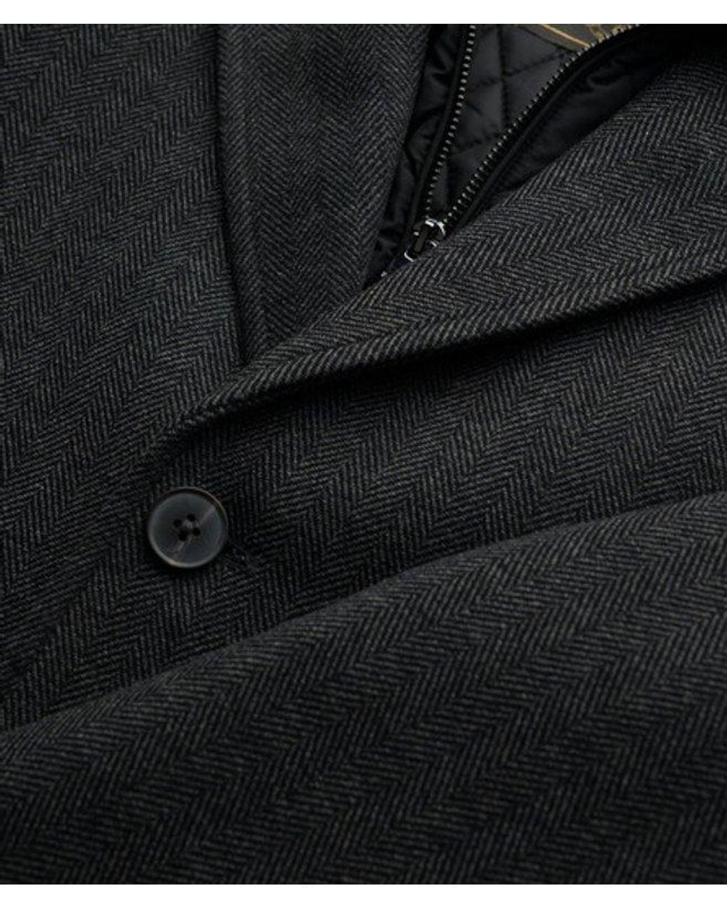 Superdry Black & Co Tailored Two-in-one Town Coat for men