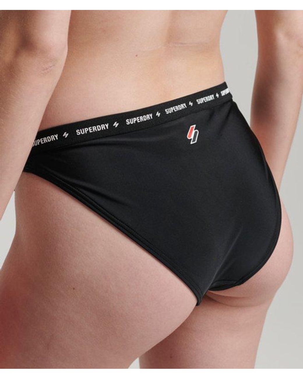 Superdry & Co Code Micro Elastisch Bikinibroekje in het Black