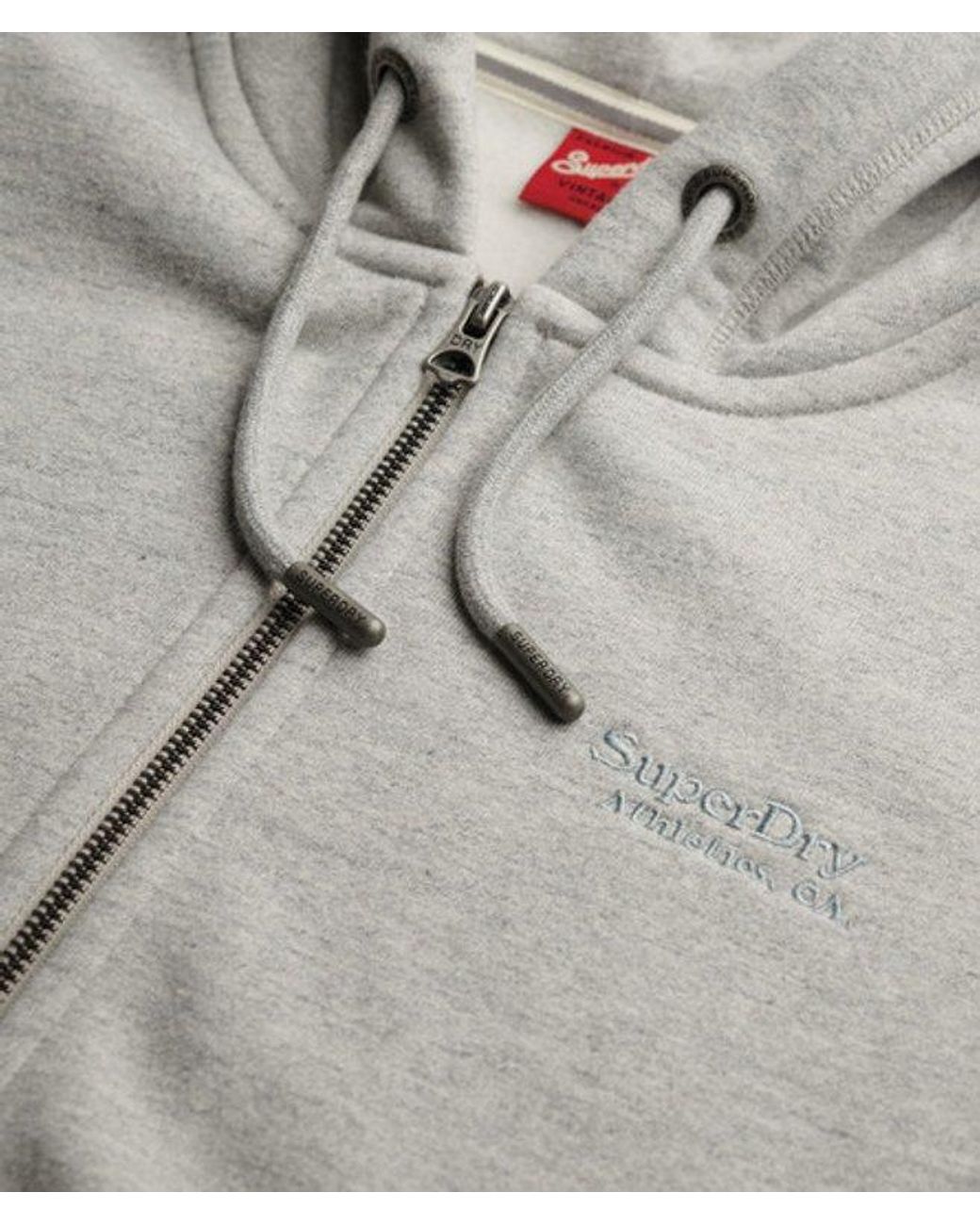Superdry Gray & Co Athletic Essentials Logo Zip Hoodie