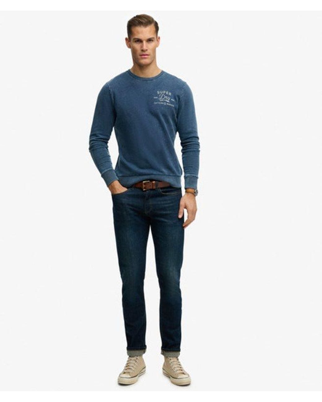 Superdry Blue & Co Cutters And Makers Relaxed Sweatshirt for men