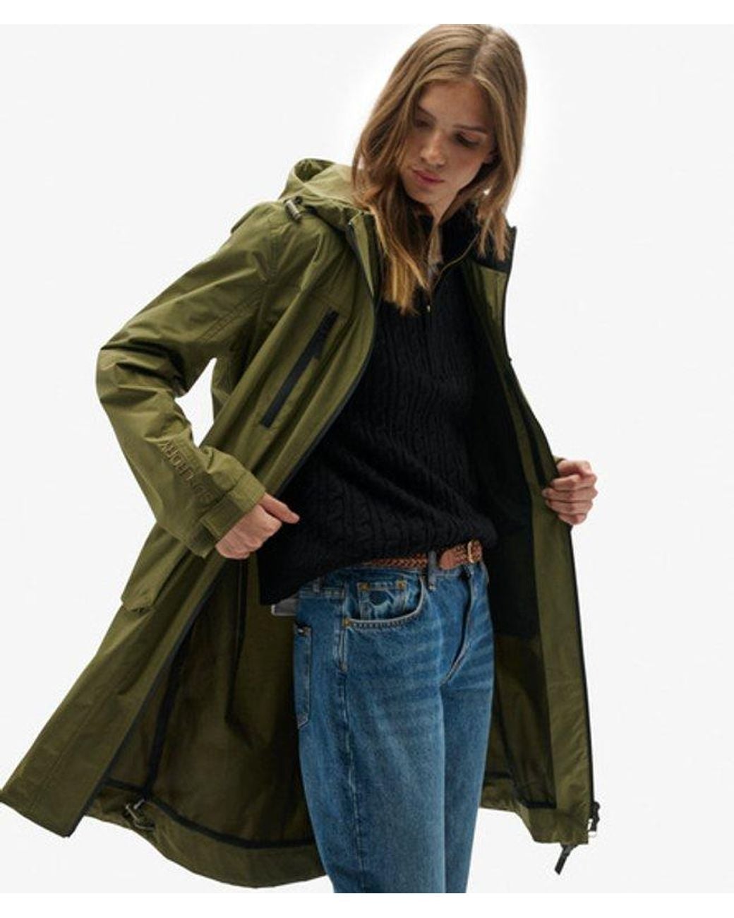 Superdry Green & Co Hooded Long Shell Parka