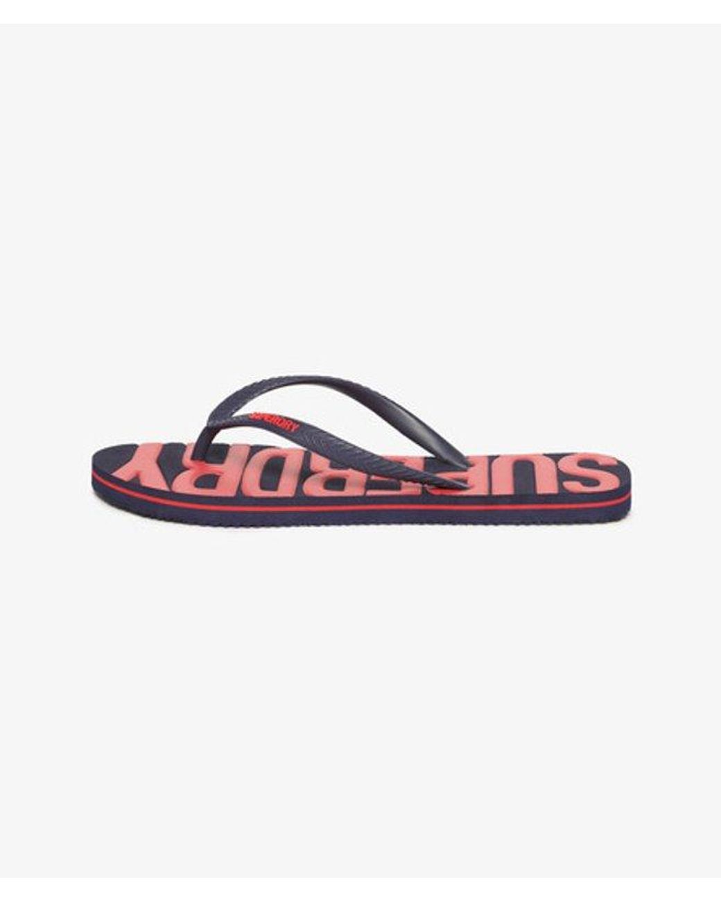 Superdry Red Vintage Flip Flops