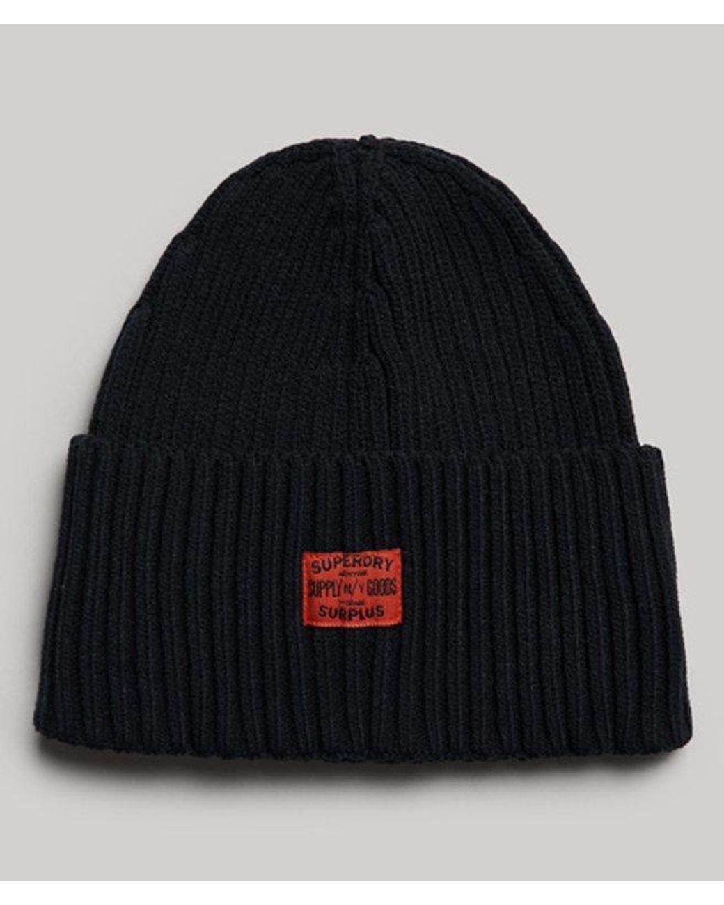 Superdry Black & Co Workwear Knitted Beanie