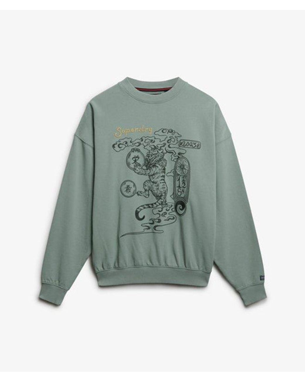 Superdry Green & Co Tokyo Narrative Oversized Sweatshirt