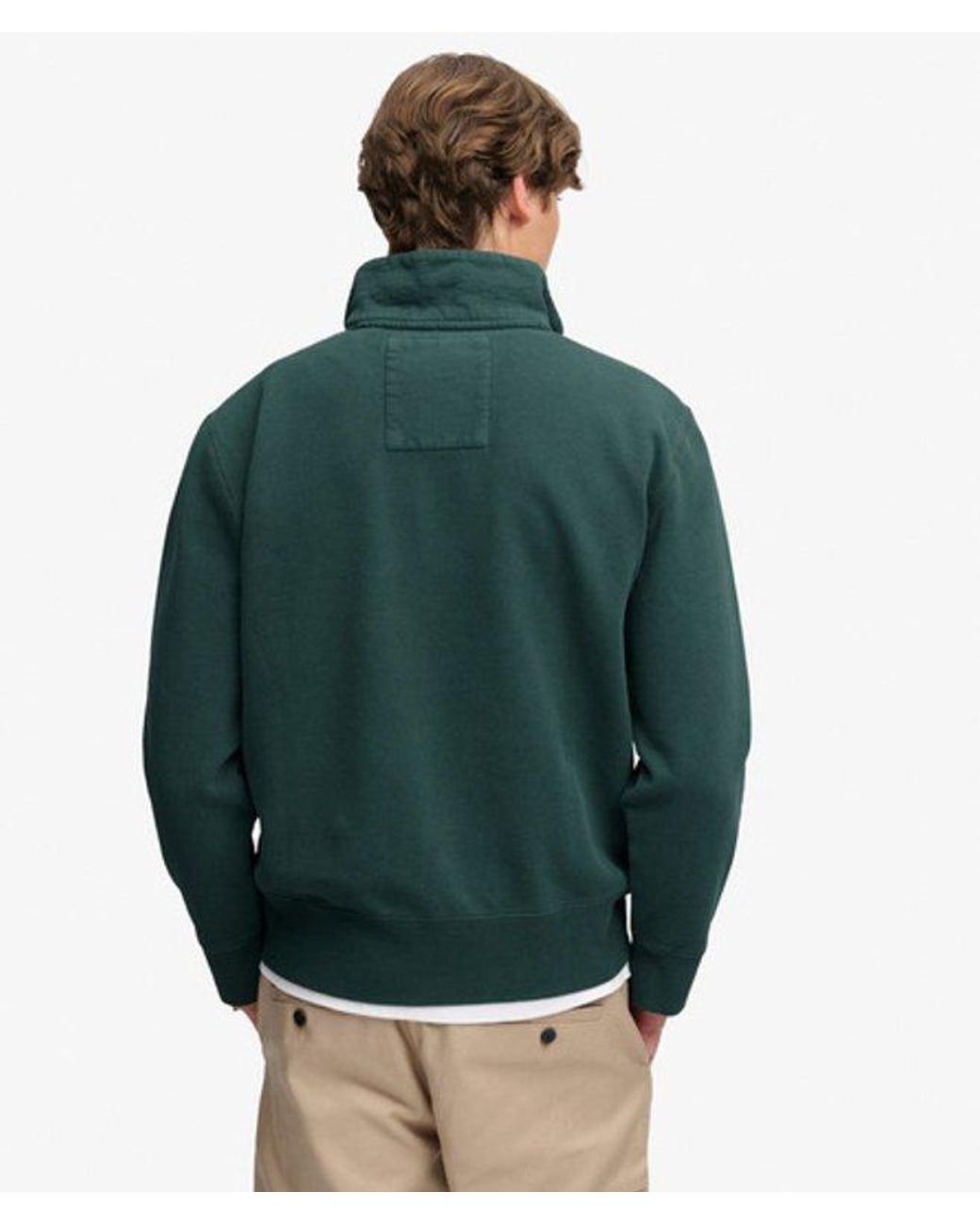 Superdry Green & Co Gothic Varsity Half Zip Sweatshirt for men
