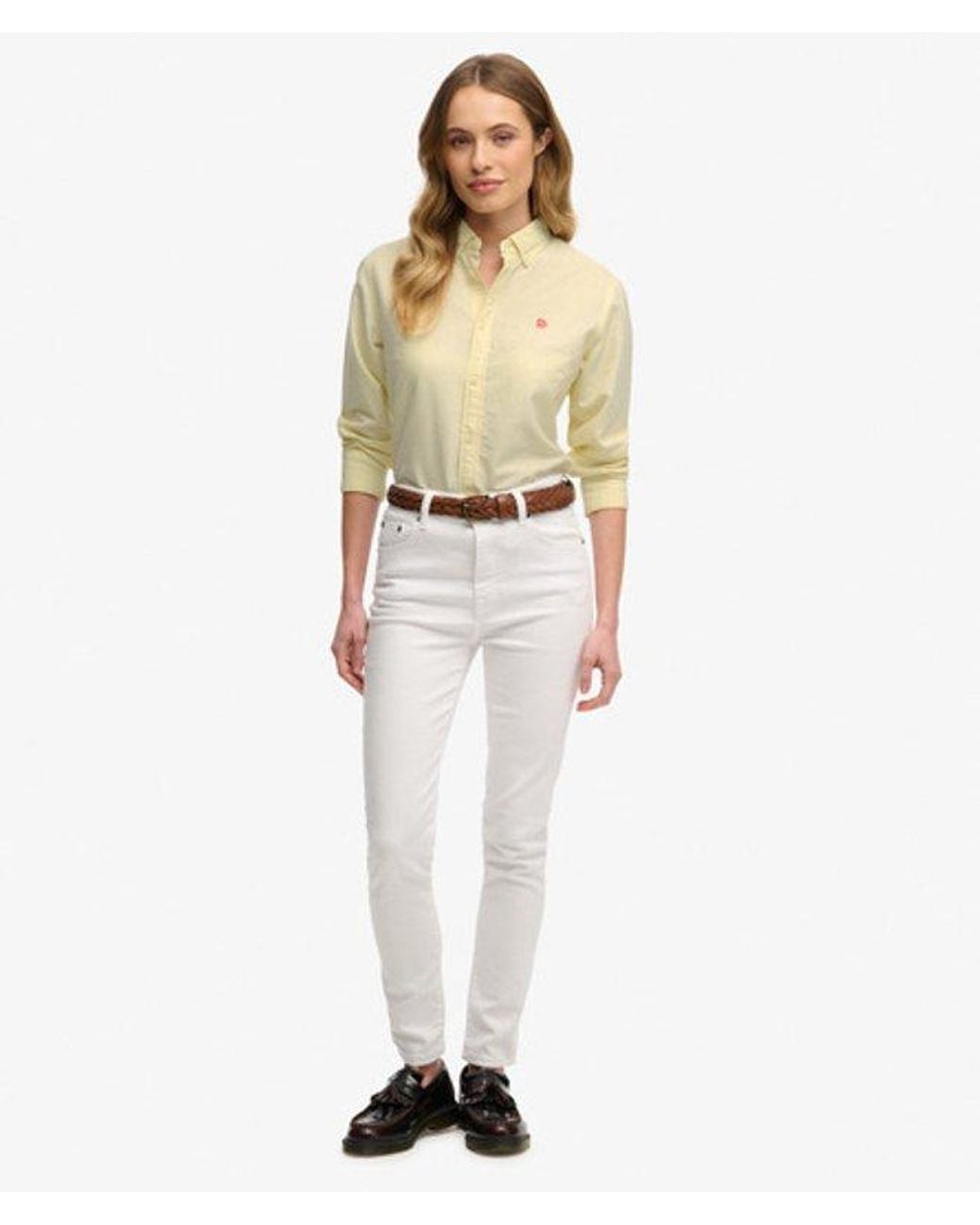 Superdry Natural & Co Slim Oxford Button Down Long Sleeve Shirt