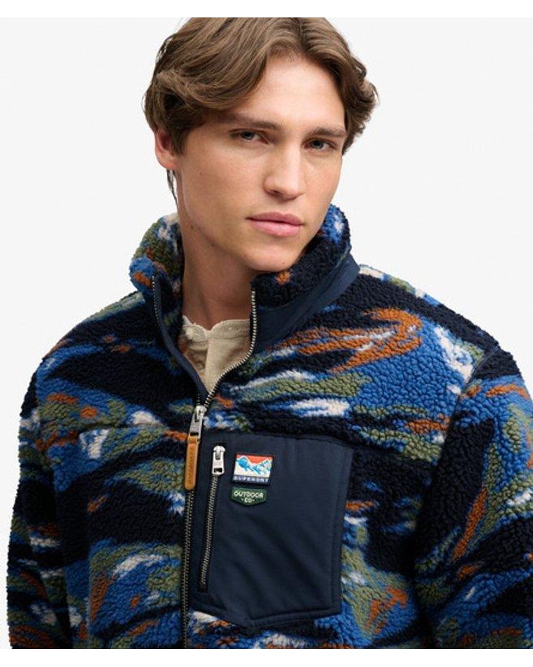 Superdry Blue & Co Terrain Fleece Zip Through for men