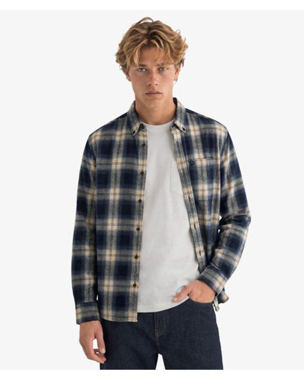 Superdry Blue & Co Long Sleeve Cotton Lumberjack Shirt for men