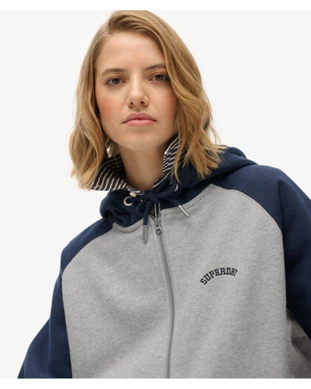 Superdry Blue & Co Essential Logo Raglan Zip Hoodie