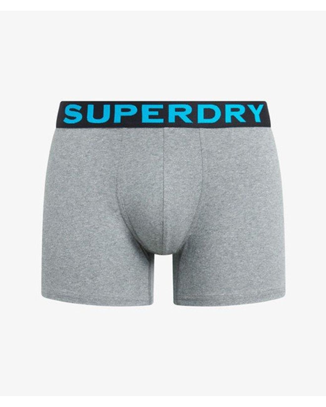 Superdry Blue & Co Classic Panelled Boxer Triple Pack for men