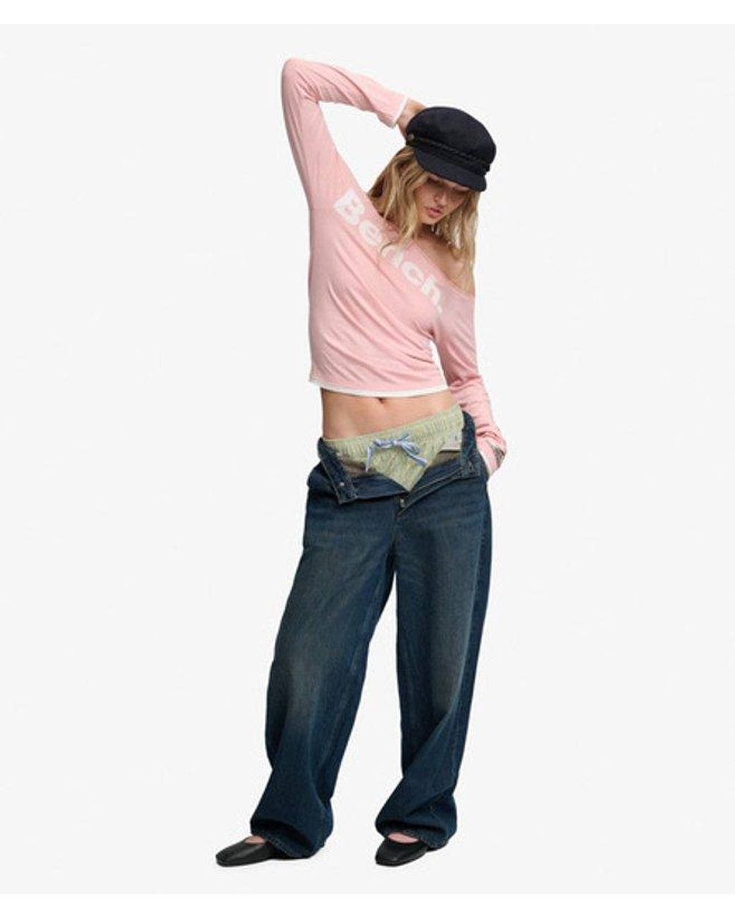 Superdry Red Bench X & Co Bench Fitted Long Sleeve Layer Top
