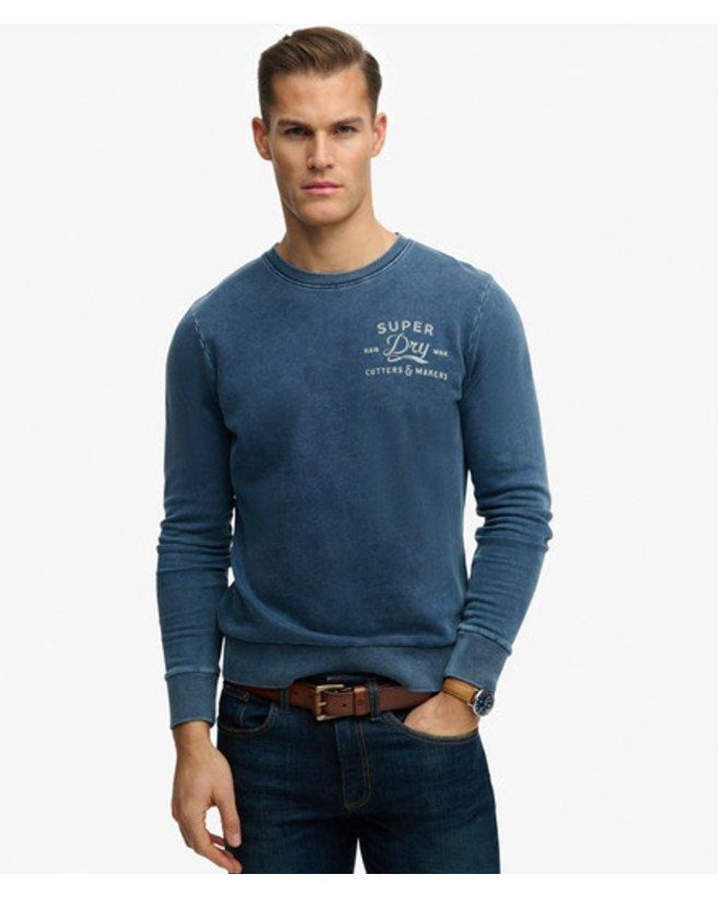 Superdry Blue & Co Cutters And Makers Relaxed Sweatshirt for men