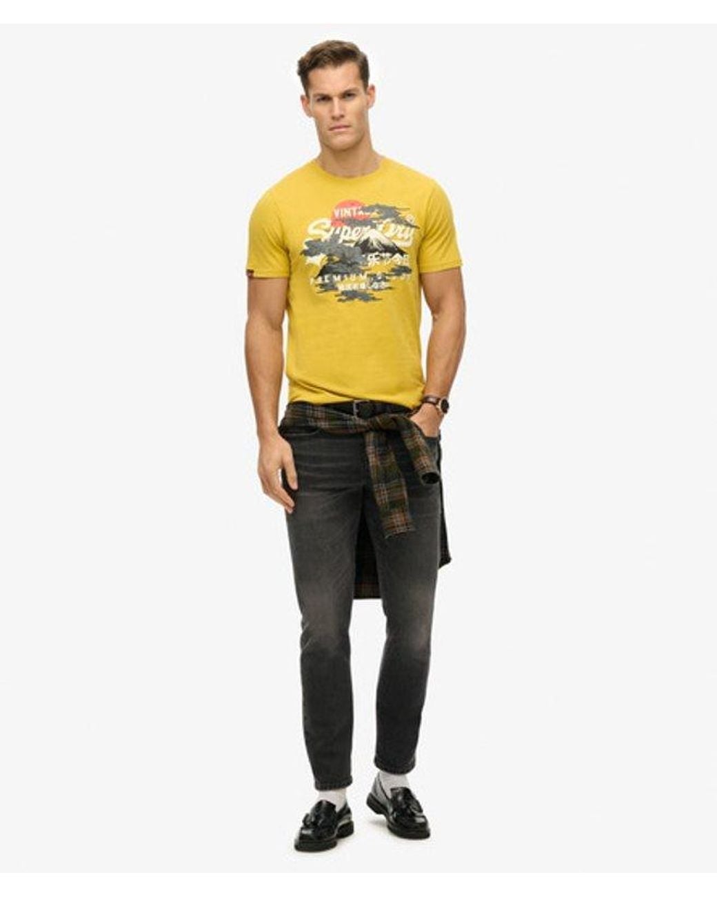 Superdry Yellow & Co Vintage Logo Tokyo Relaxed T-shirt for men
