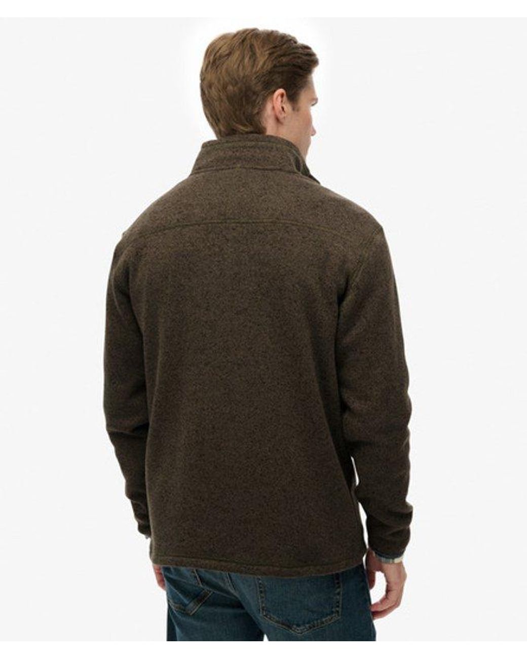 Superdry Black & Co Storm Fleece Half Zip Jumper for men