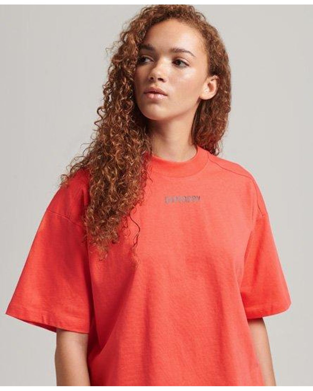 Superdry Code Tech Oversized Boxy T-shirt in Cream (Natural) | Lyst