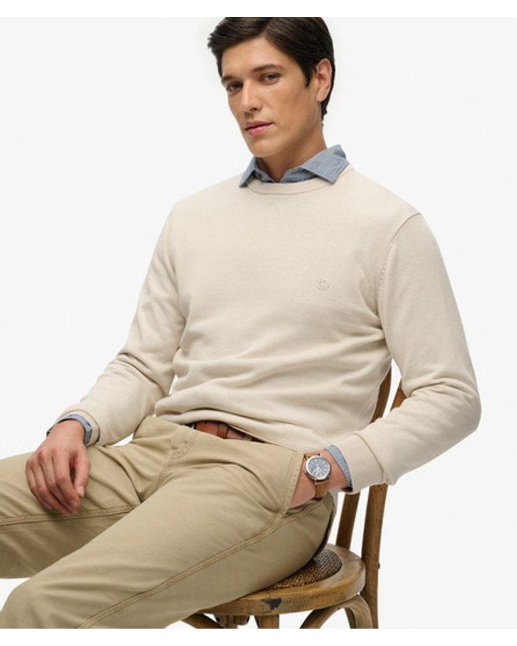 Superdry Natural & Co Essentials Cotton Jumper for men