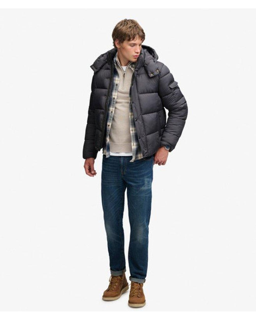 Superdry Black & Co Premium Ripstop Puffer Jacket for men