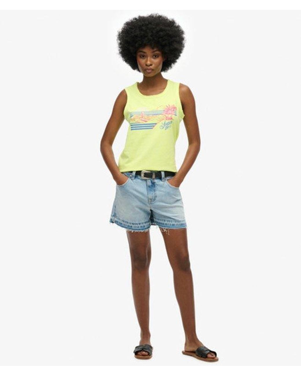 Superdry Green & Co Outdoor Stripe Scoop Neck Tank Top