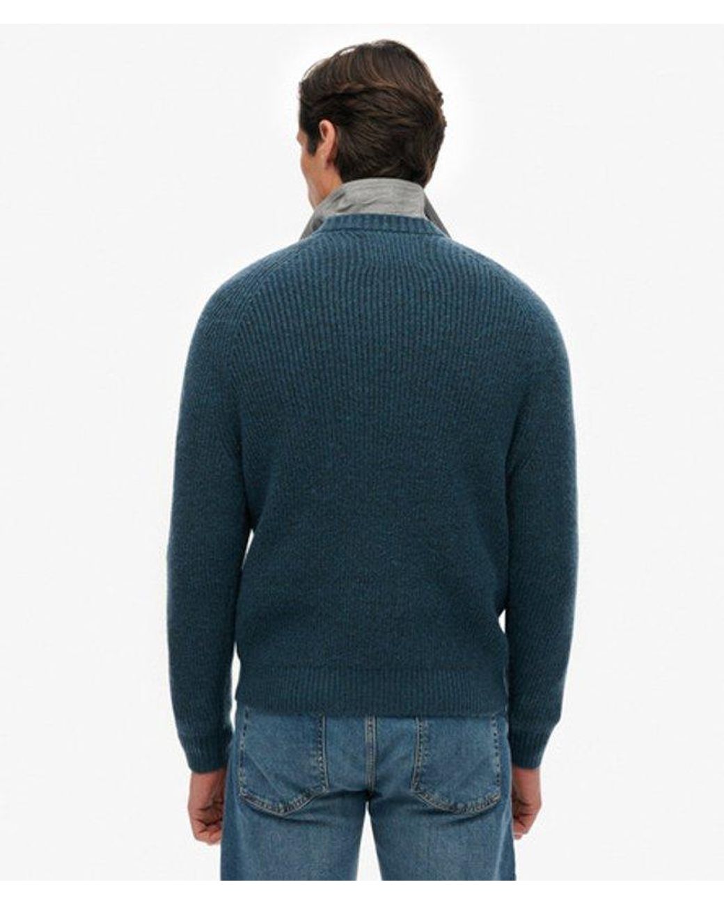 Superdry Blue & Co Chunky Raglan Jumper for men