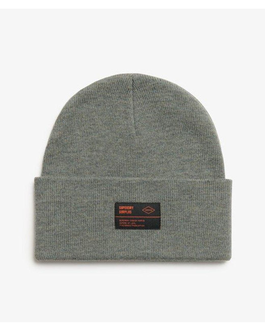 Superdry Gray Surplus Knitted Beanie Hat