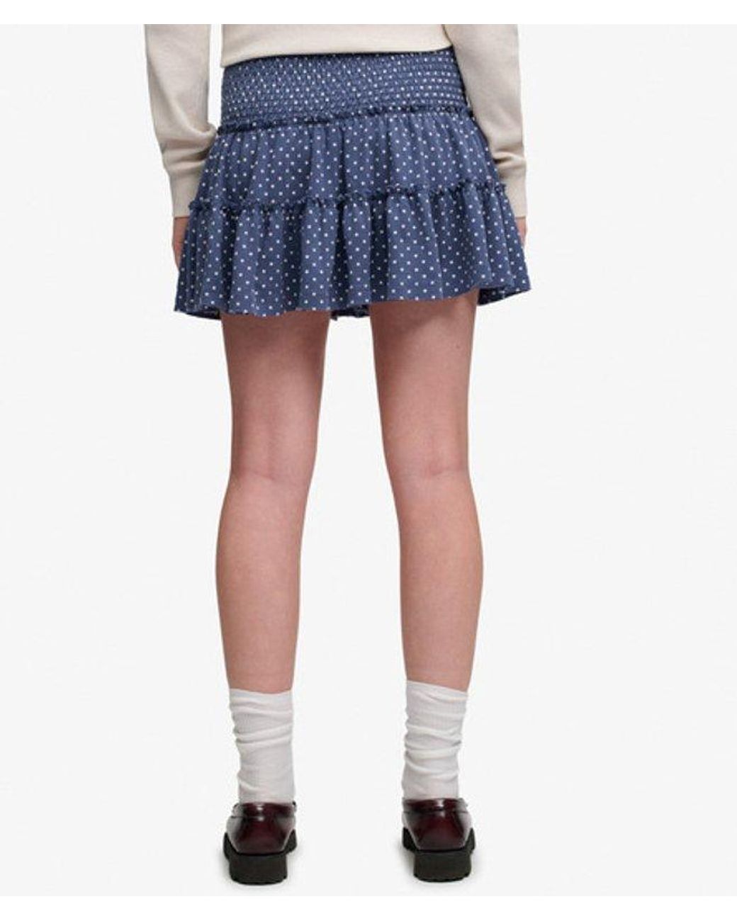 Superdry Blue & Co Tiered Jersey Mini Skirt