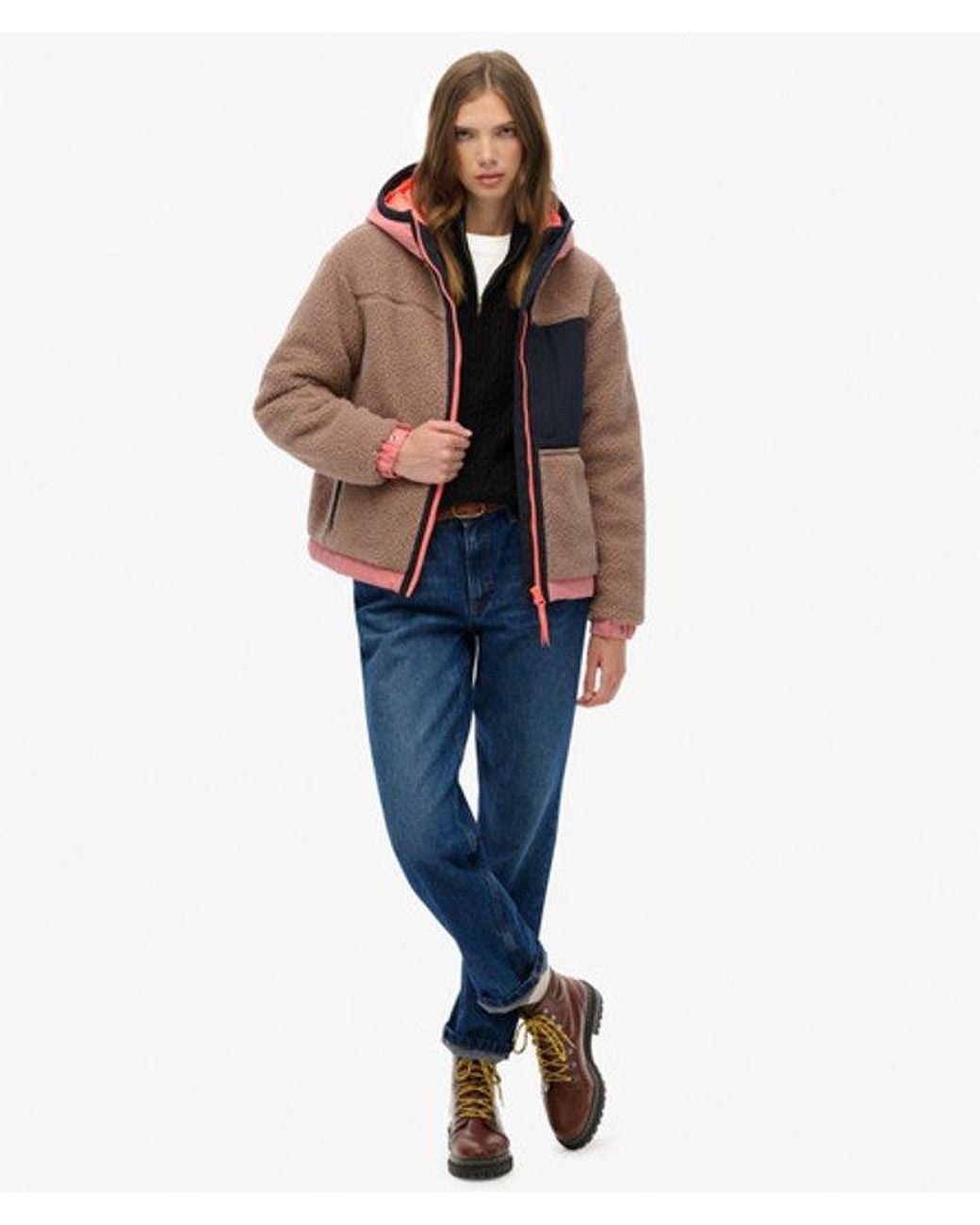 Superdry Natural & Co Vintage Sherpa Fleece Jacket