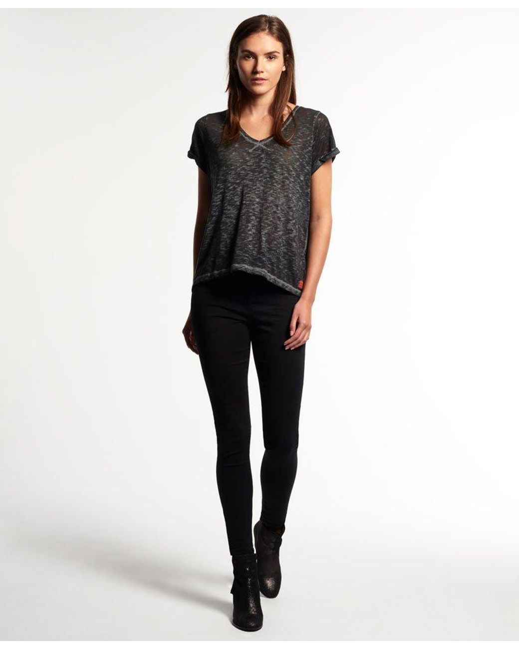 Superdry Sophia High Waist Super Skinny Jeans Black | Lyst