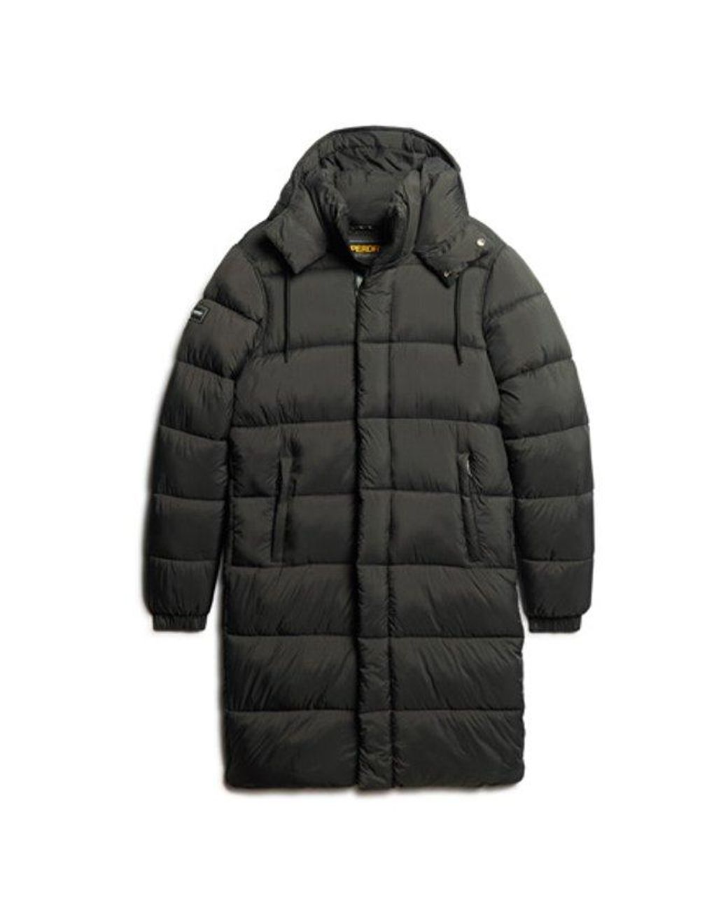 Superdry Black & Co Ripstop Long Puffer Coat for men