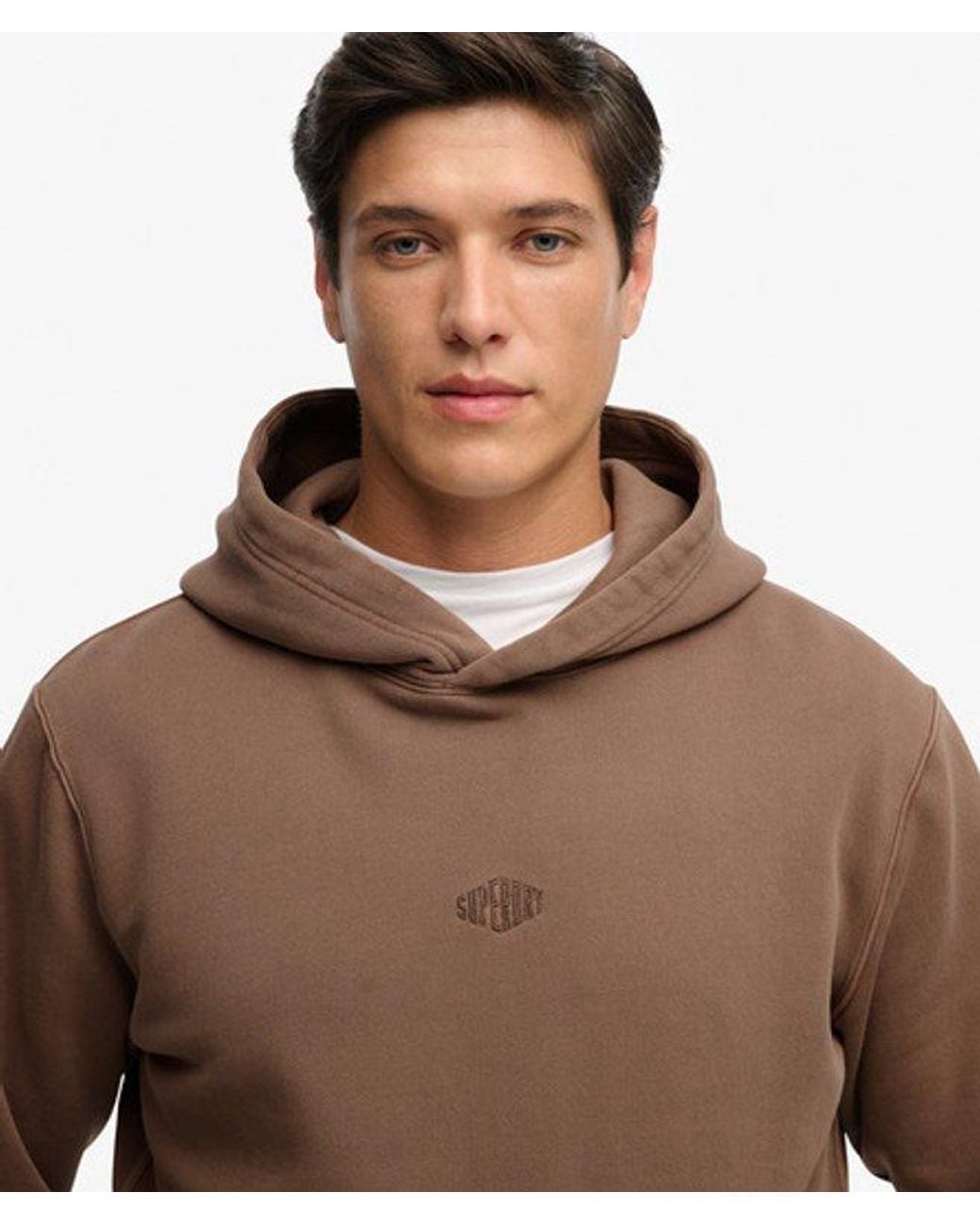 Superdry Hoodie Met Micrologo in het Brown voor heren