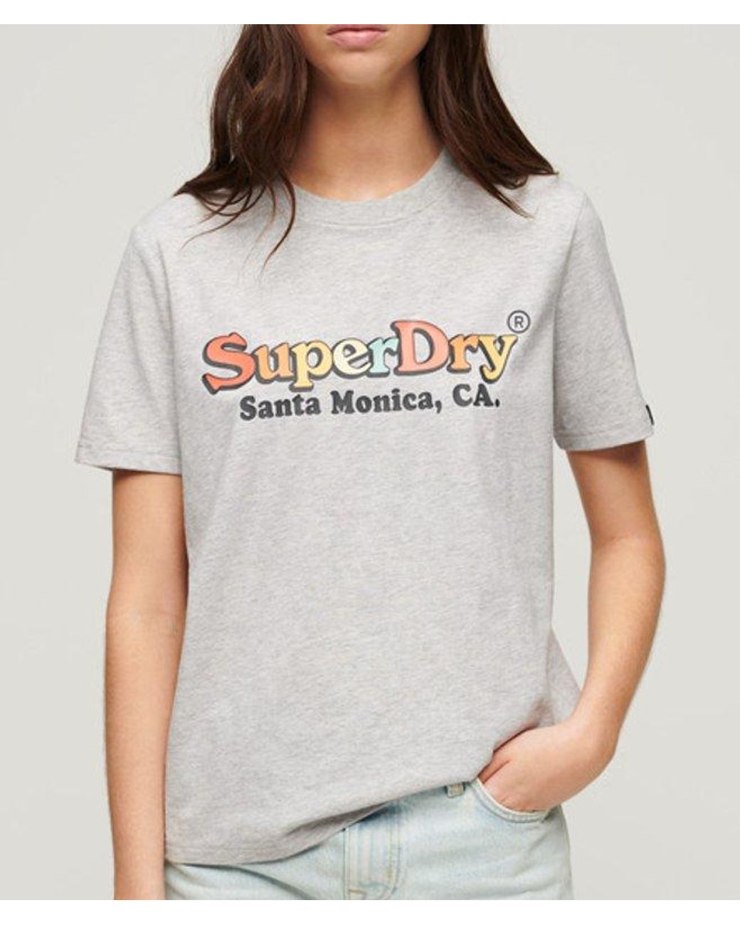 Superdry White & Co Rainbow Logo Relaxed Fit T-shirt