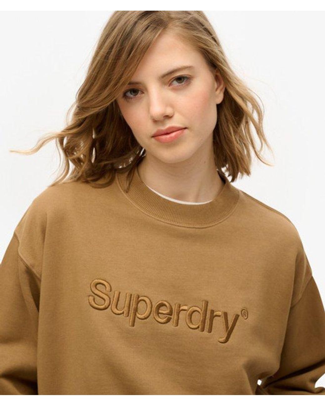 Superdry Blue & Co Embroidered Core Logo Loose Crew Sweatshirt