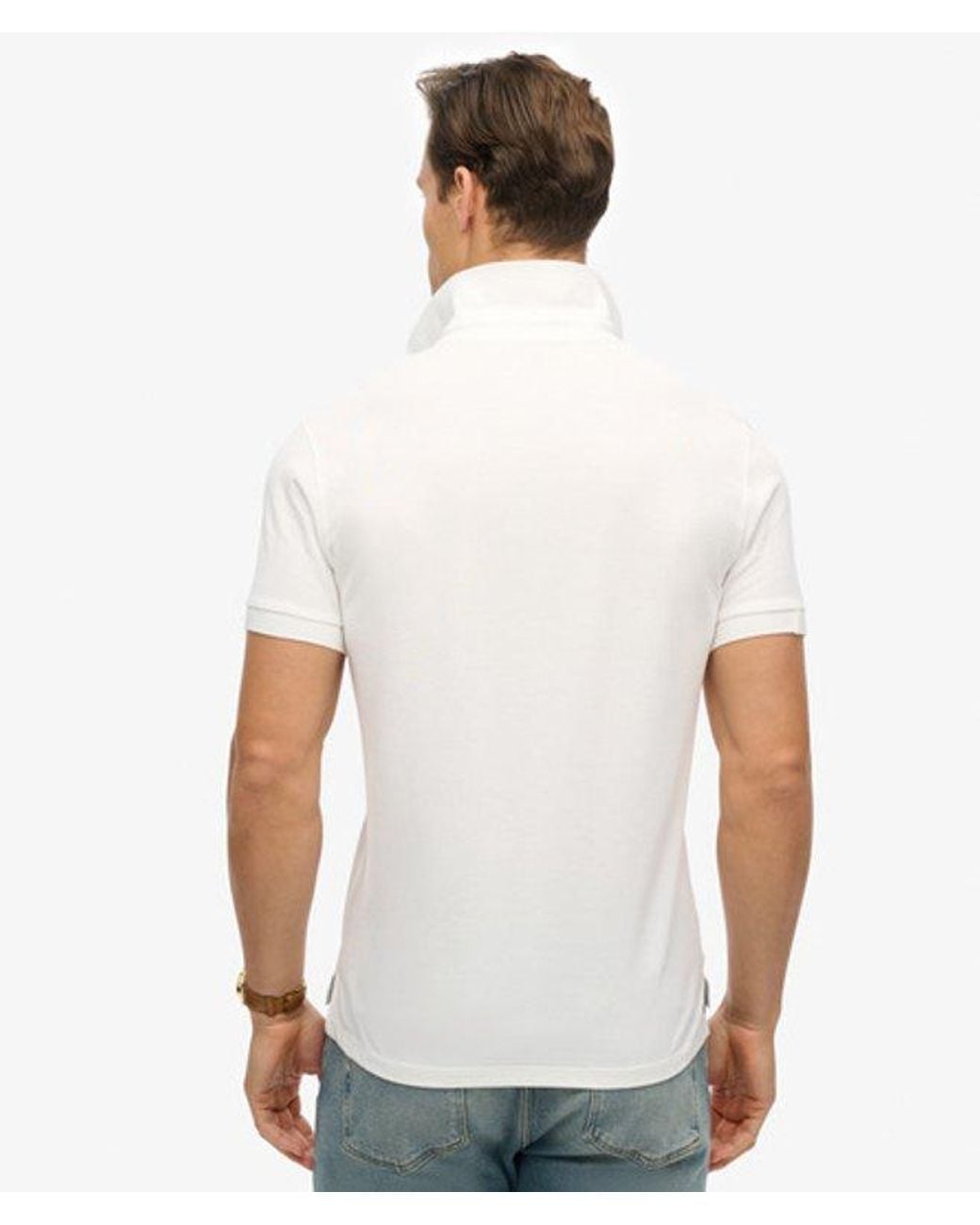 Superdry White & Co City Pique Polo Shirt for men