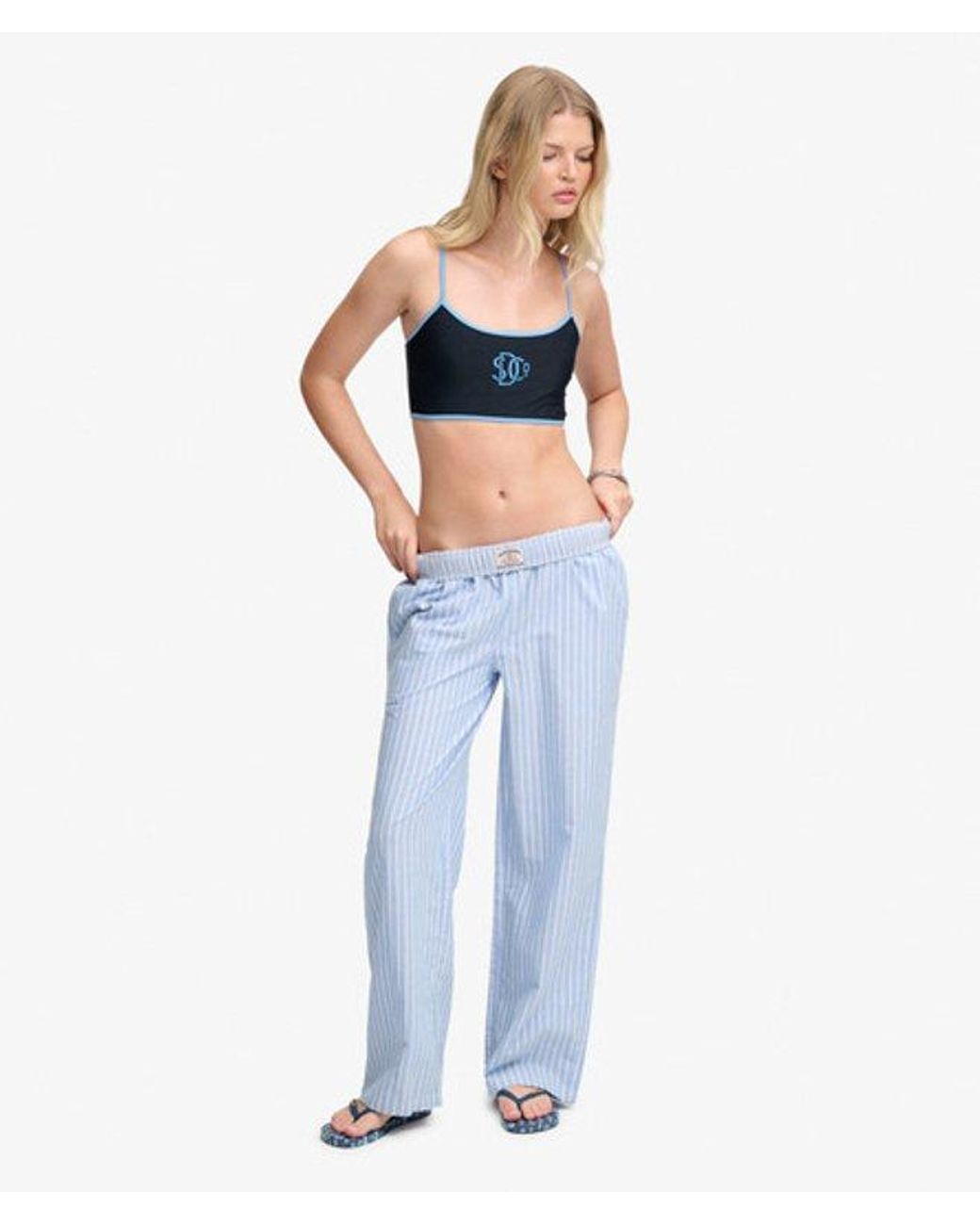 Superdry Blue & Co Contrast Bralette Bikini Top