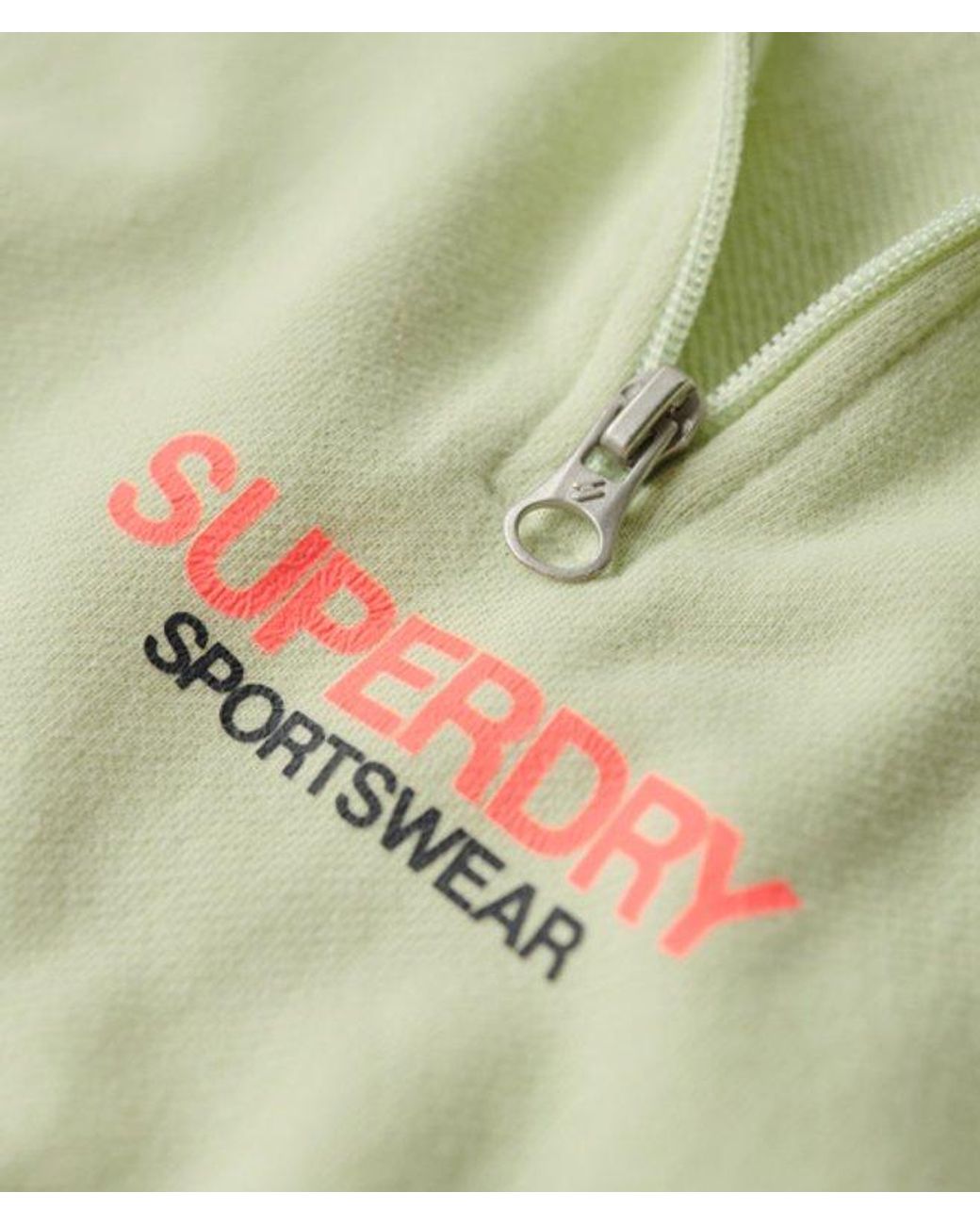 Superdry Green & Co Sportswear Logo Boxy Half Zip Sweatshirt