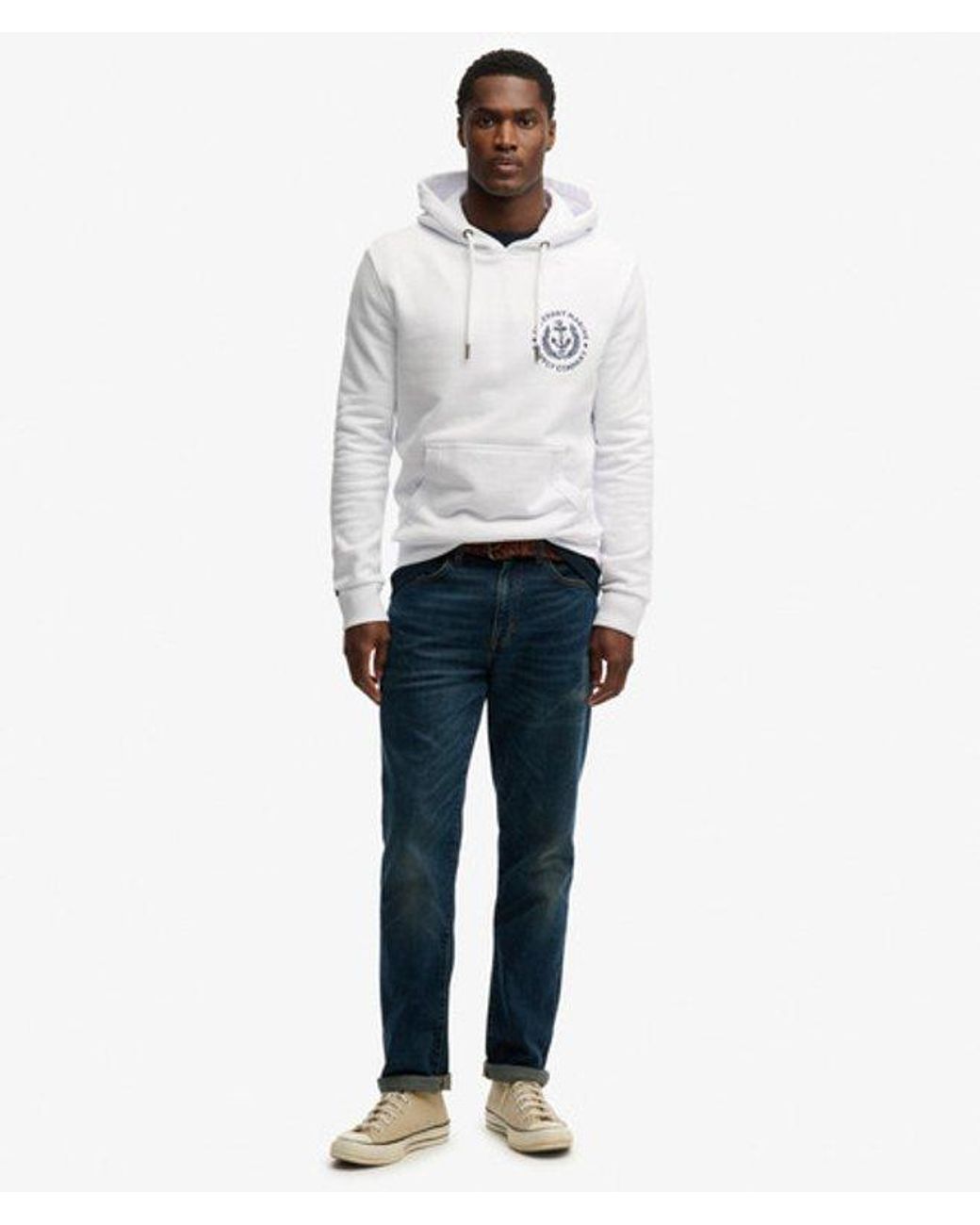Superdry White & Co Lo-fi Dockside Embroidered Hoodie for men