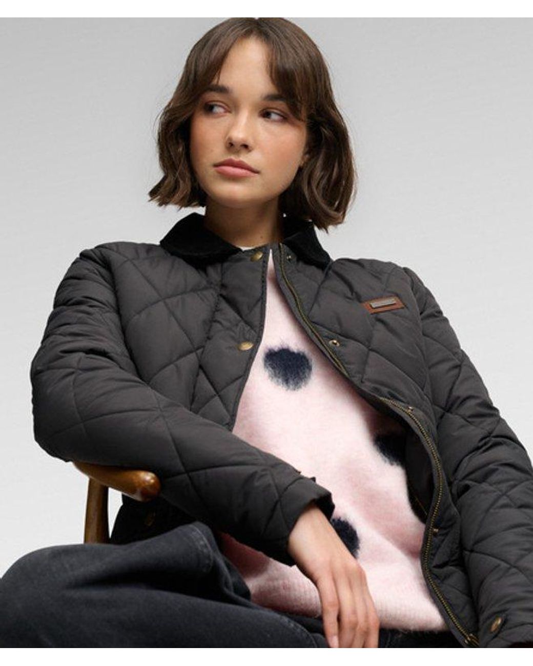 Superdry Black & Co Cord Trimmed Liner Jacket