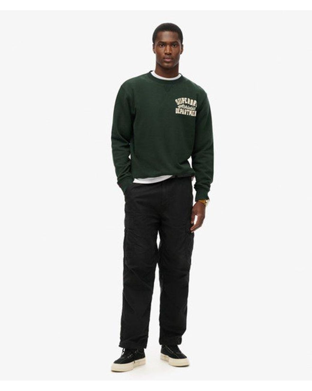 Superdry Green & Co Vintage Athletic Crew Neck Sweatshirt for men