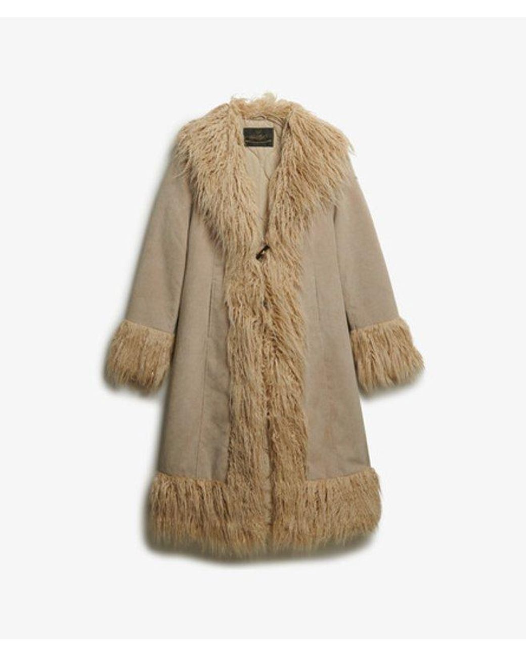 Superdry Blue Long Afghan Coat