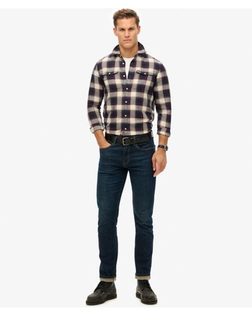 Superdry Gray & Co The Merchant Store - Linen Check Shirt for men
