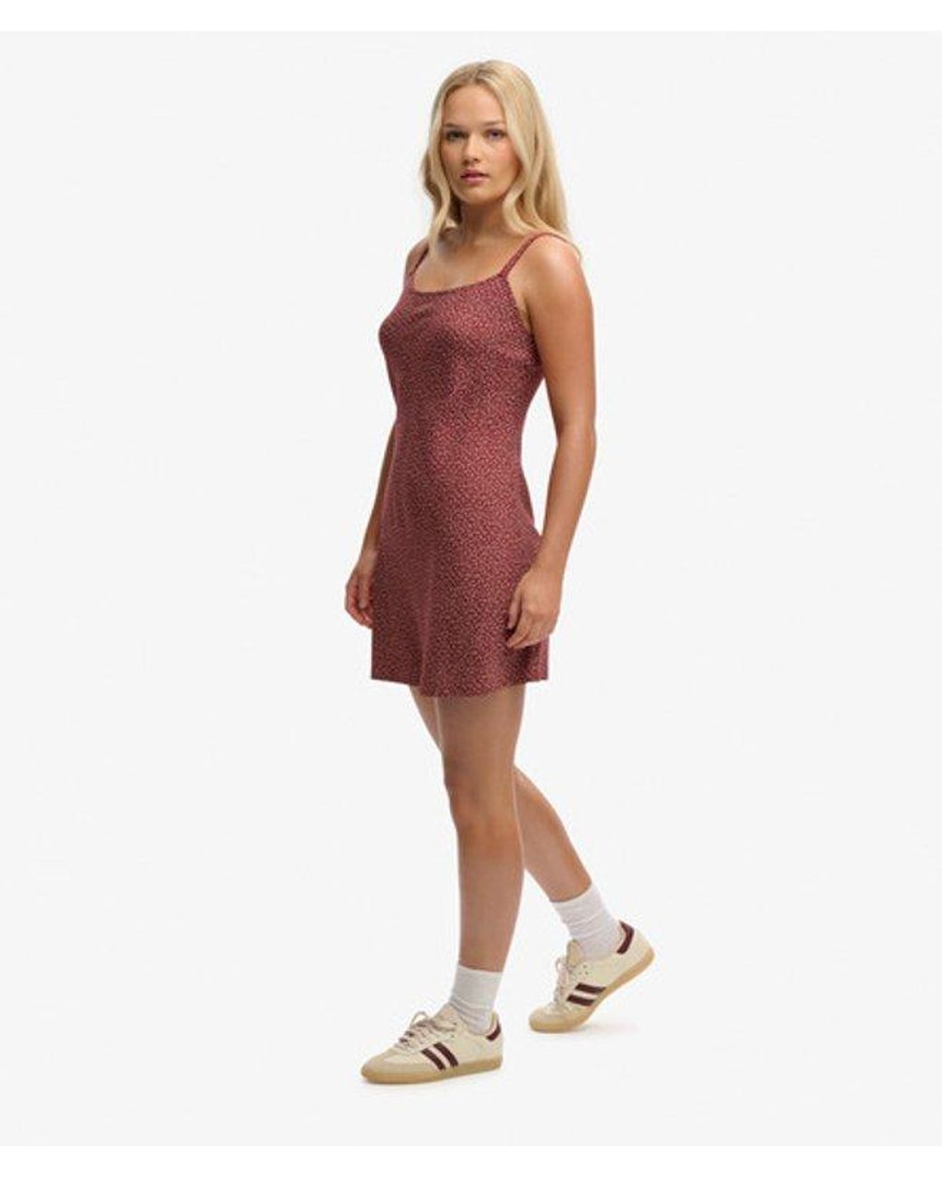 Superdry Red & Co Printed Cami Mini Dress
