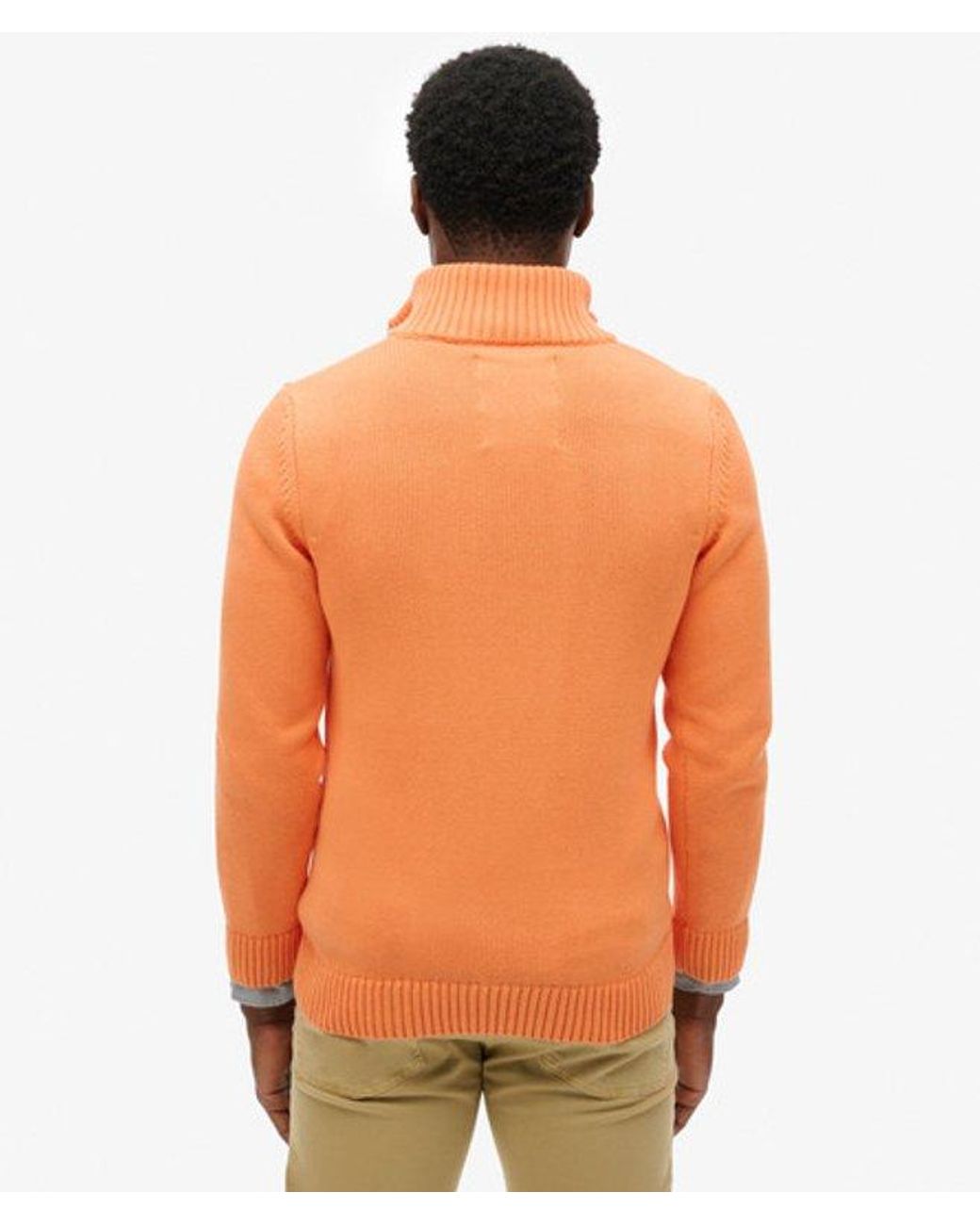 Superdry Orange & Co Cotton Half Zip Knit Jumper for men