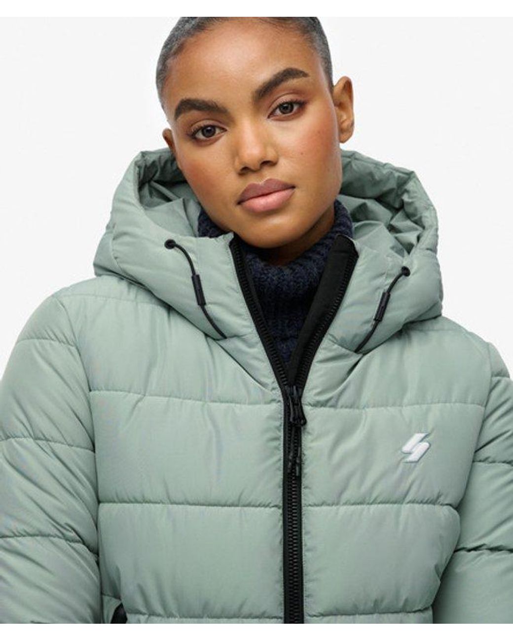 Superdry Blue & Co Hooded Spirit Sports Puffer Jacket
