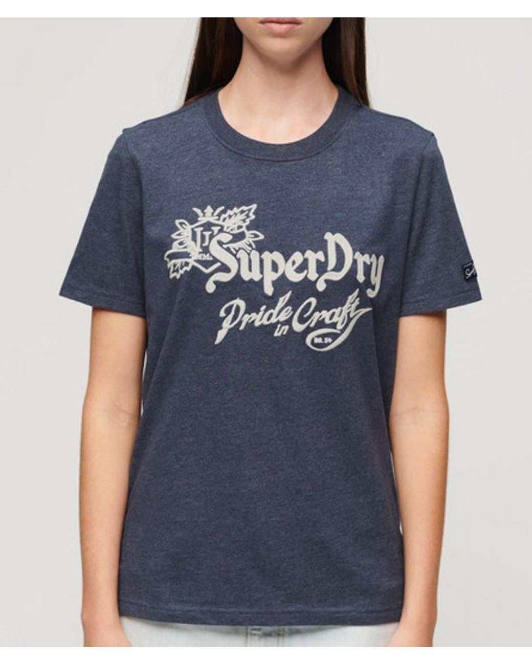 Superdry Blue & Co Vintage Pride In Craft T-shirt