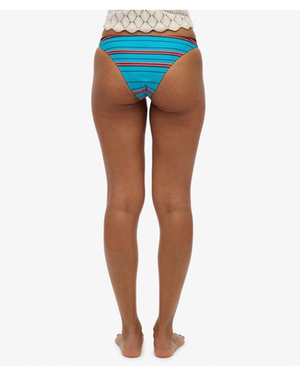 Superdry White & Co Striped Recycled Bikini Briefs