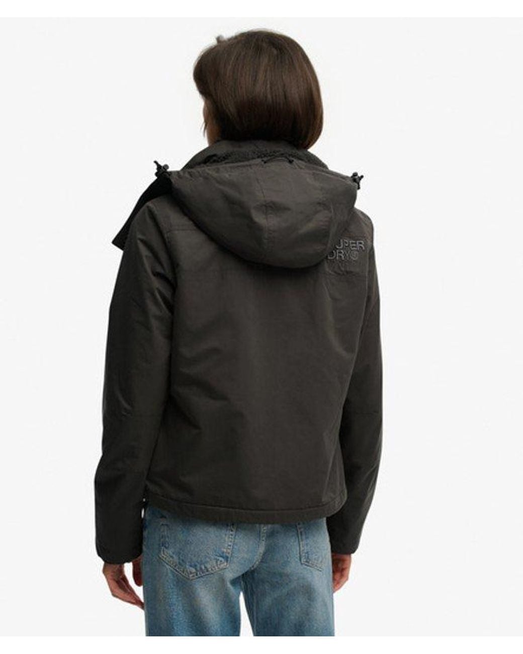 Superdry Black & Co Hooded Microfibre Arctic Windcheater Jacket