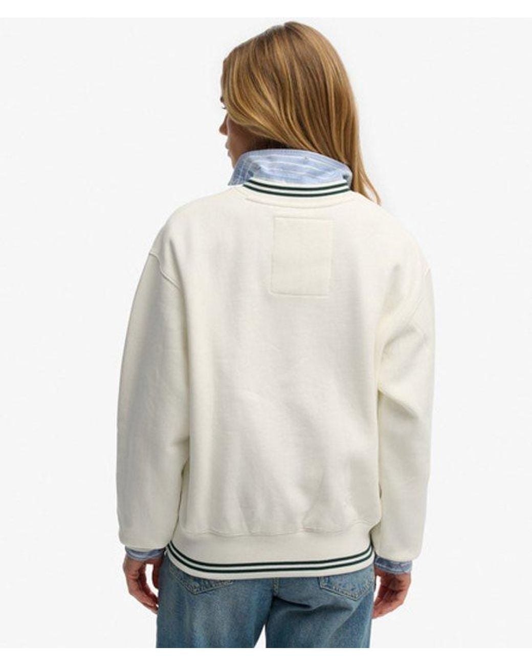 Superdry Natural & Co Country Club Applique V Neck Sweatshirt