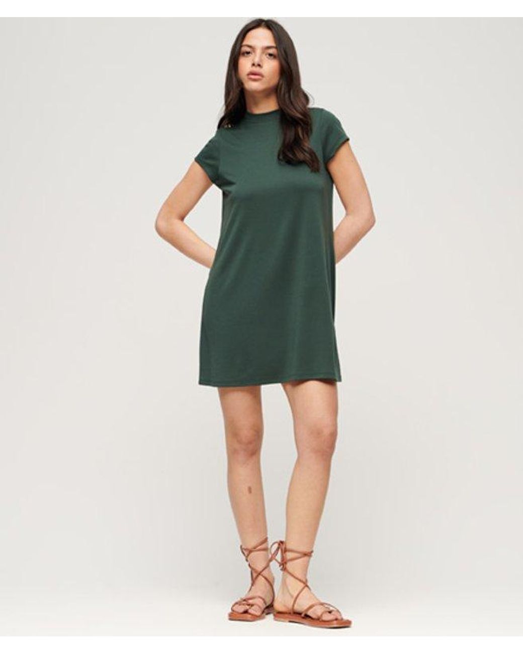 Superdry Green & Co Short Sleeve A-line Mini Dress