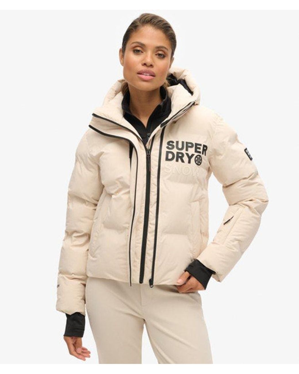 Superdry Natural & Co Hooded Ski Boxy Puffer Jacket