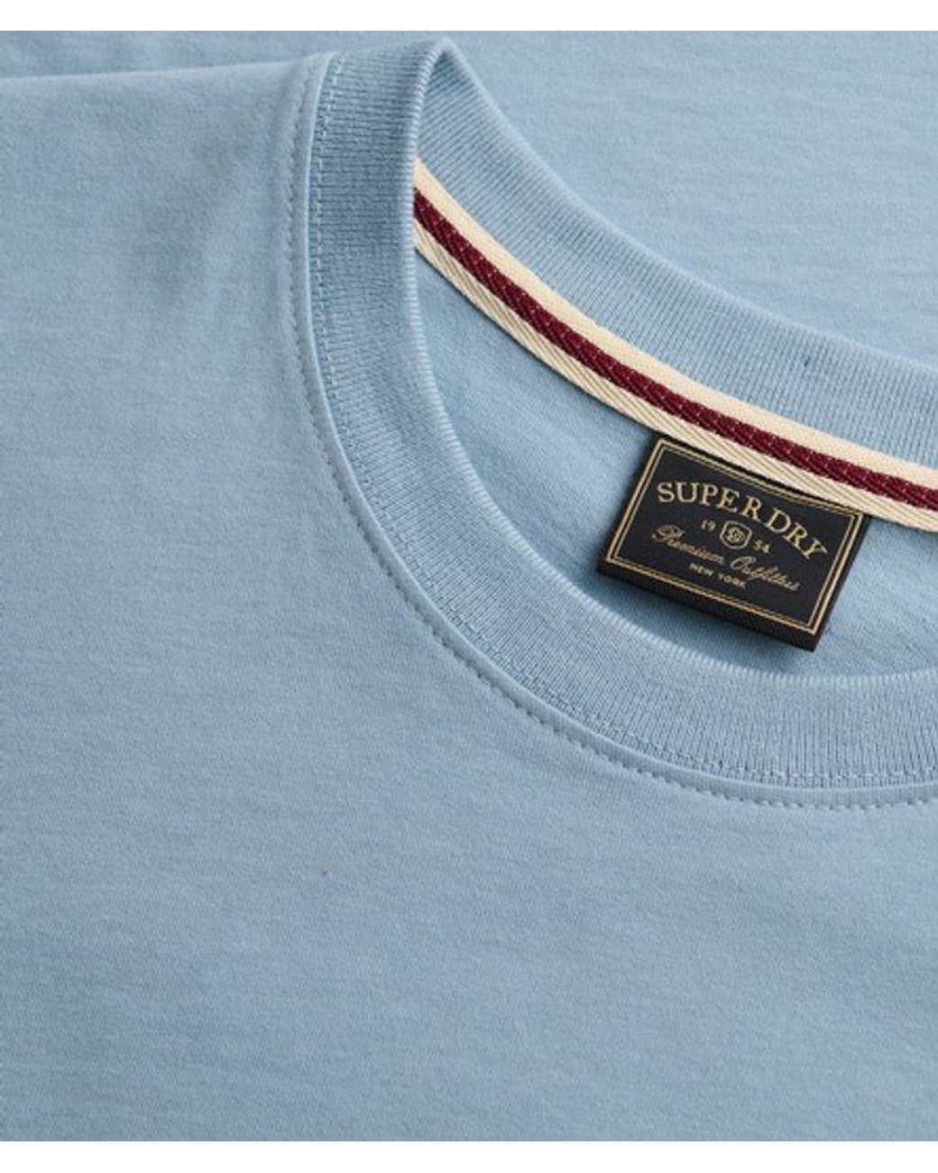 Superdry Blue & Co Essential Company Logo Embroidered T-shirt for men